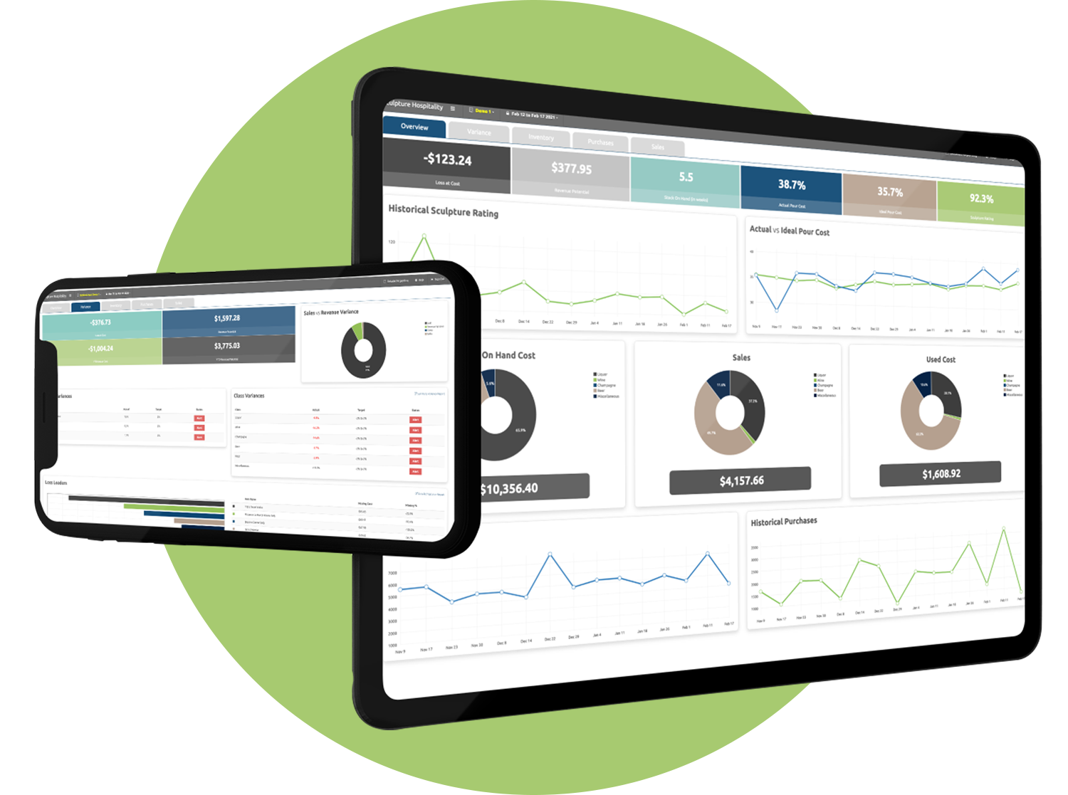 Castle Consultants software dashboard on tablet